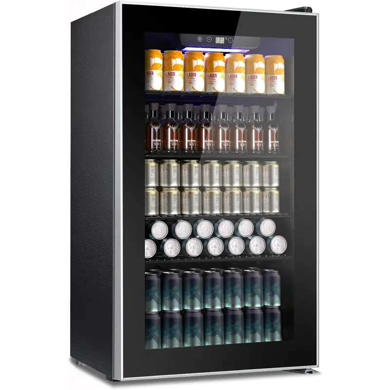 Premium mini ψυγείο ποτών 91 L με πανοραμική γυάλινη πόρτα — εικόνα 1